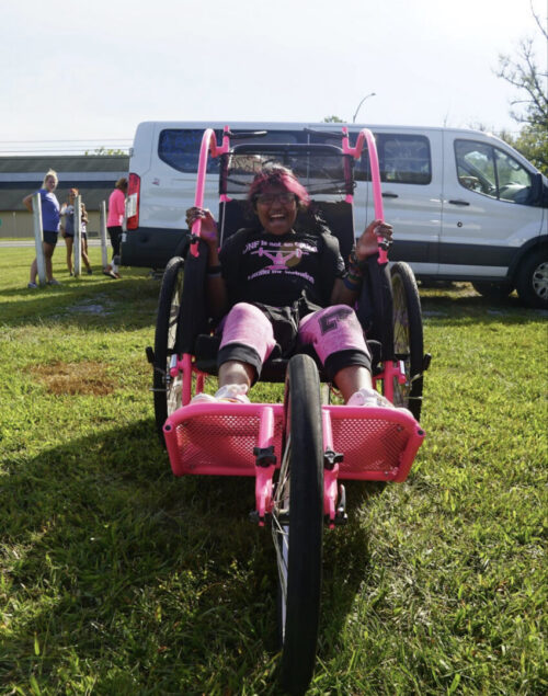 a child in her jogger chair